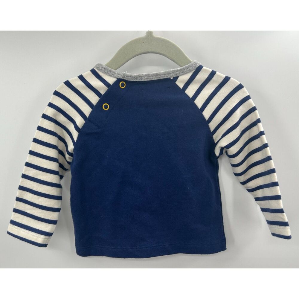 Baby Boden Star Applique 3-6 months Infant Striped long sleeve shirt - Picture 2 of 5